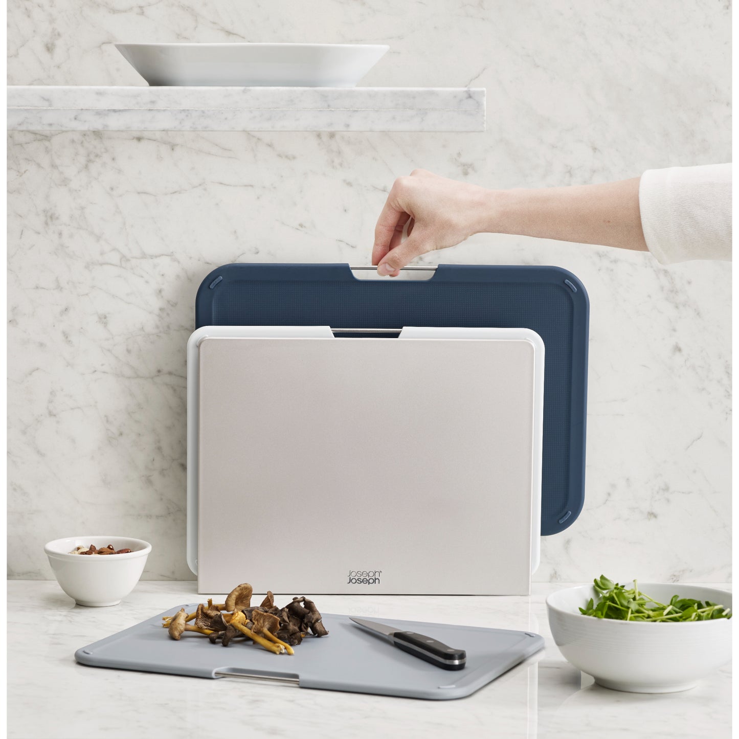Joseph Joseph Nest Large Chopping Board Set - Grey