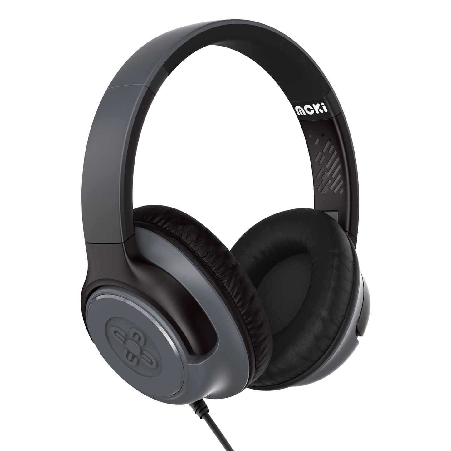 Moki Mixi Type-C Connect Wired Volume Limited Headphones - Black/Grey