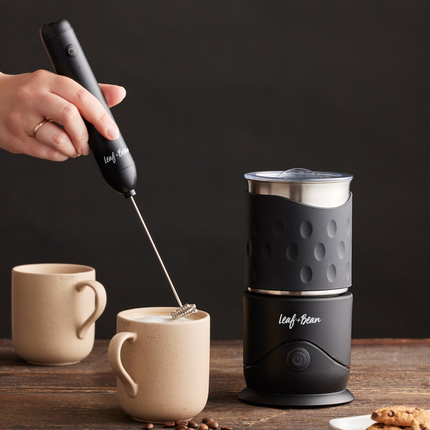 Leaf & Bean 2 in 1 Rechargeable Milk Frother
