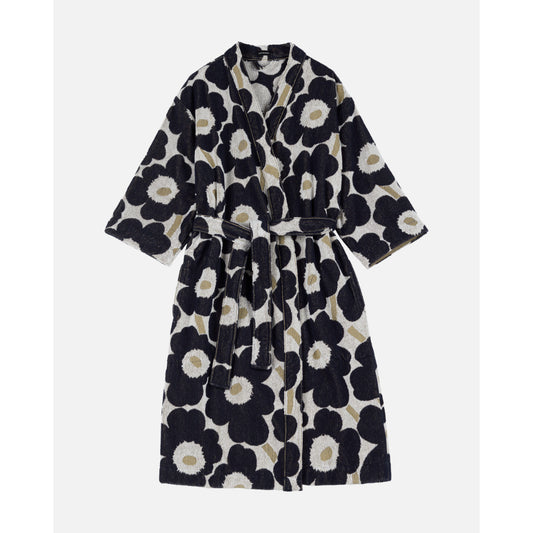 Marimekko Unikko Blue/Beige Bathrobe Size M