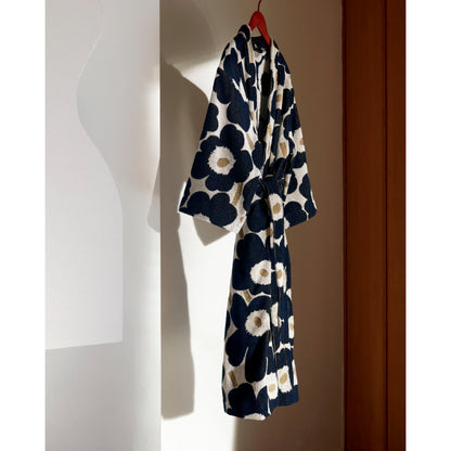 Marimekko Unikko Blue/Beige Bathrobe Size XL