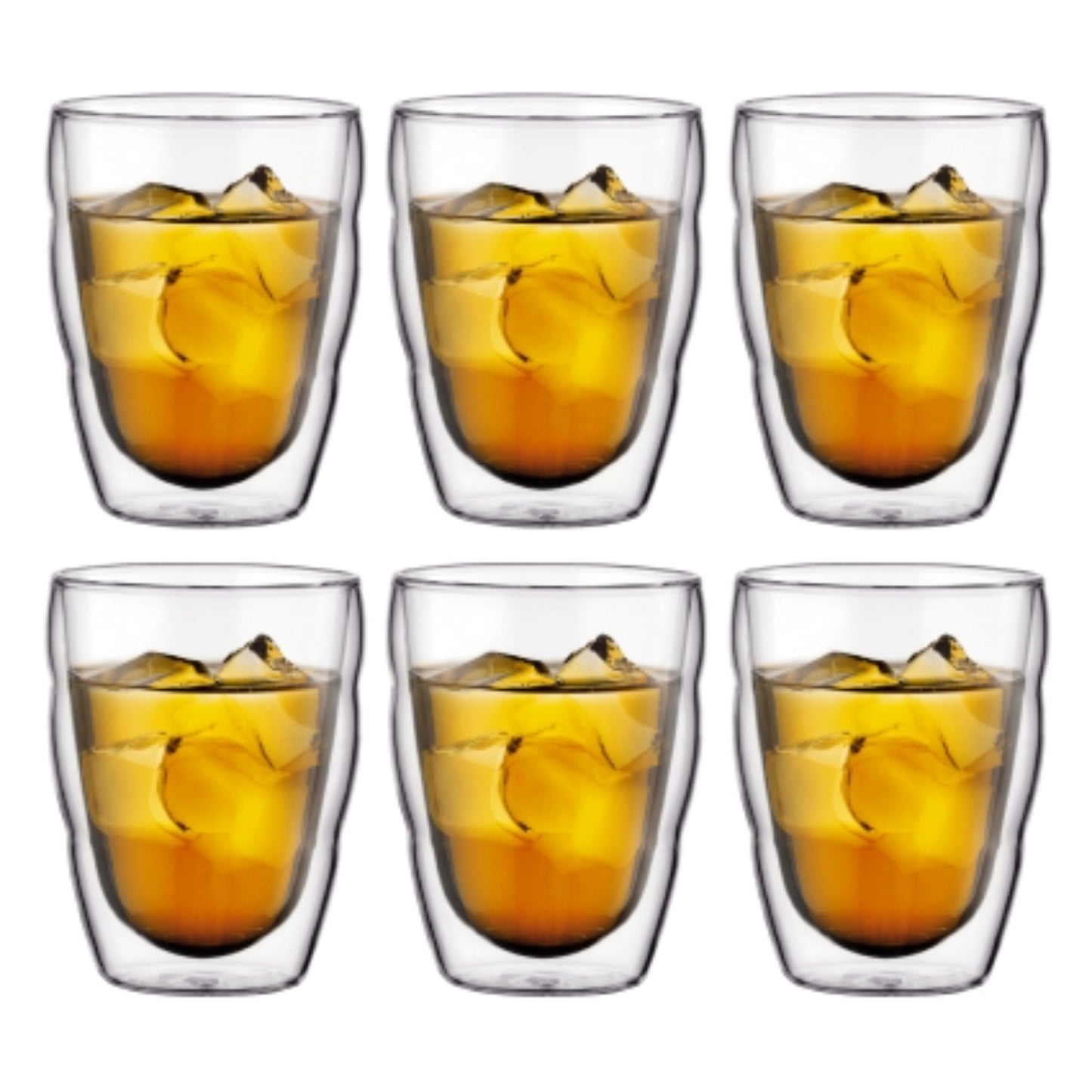 Bodum Pilatus Double Wall 250ml Small Glass 6 Piece Set