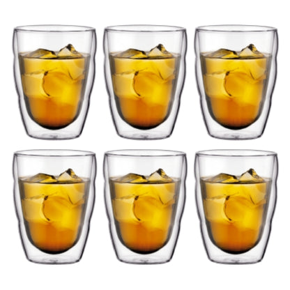 Bodum Pilatus Double Wall 250ml Small Glass 6 Piece Set