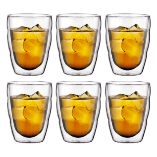 Bodum Pilatus Double Wall 250ml Small Glass 6 Piece Set