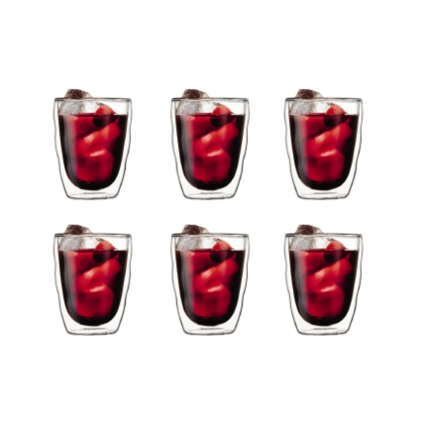Bodum Pilatus Double Wall 350ml Medium Glass 6 Piece Set