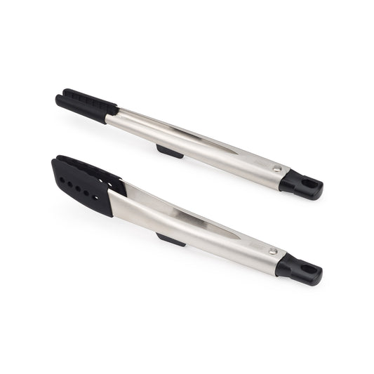 Joseph Joseph Elevate Fusion 2 Piece Silicon Tong Set - Silver
