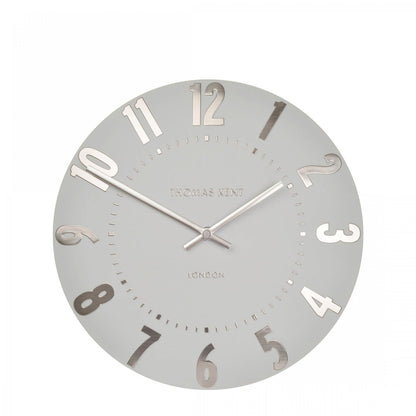 Thomas Kent 30cm Mulberry Wall Clock, Open Face - Silver Cloud