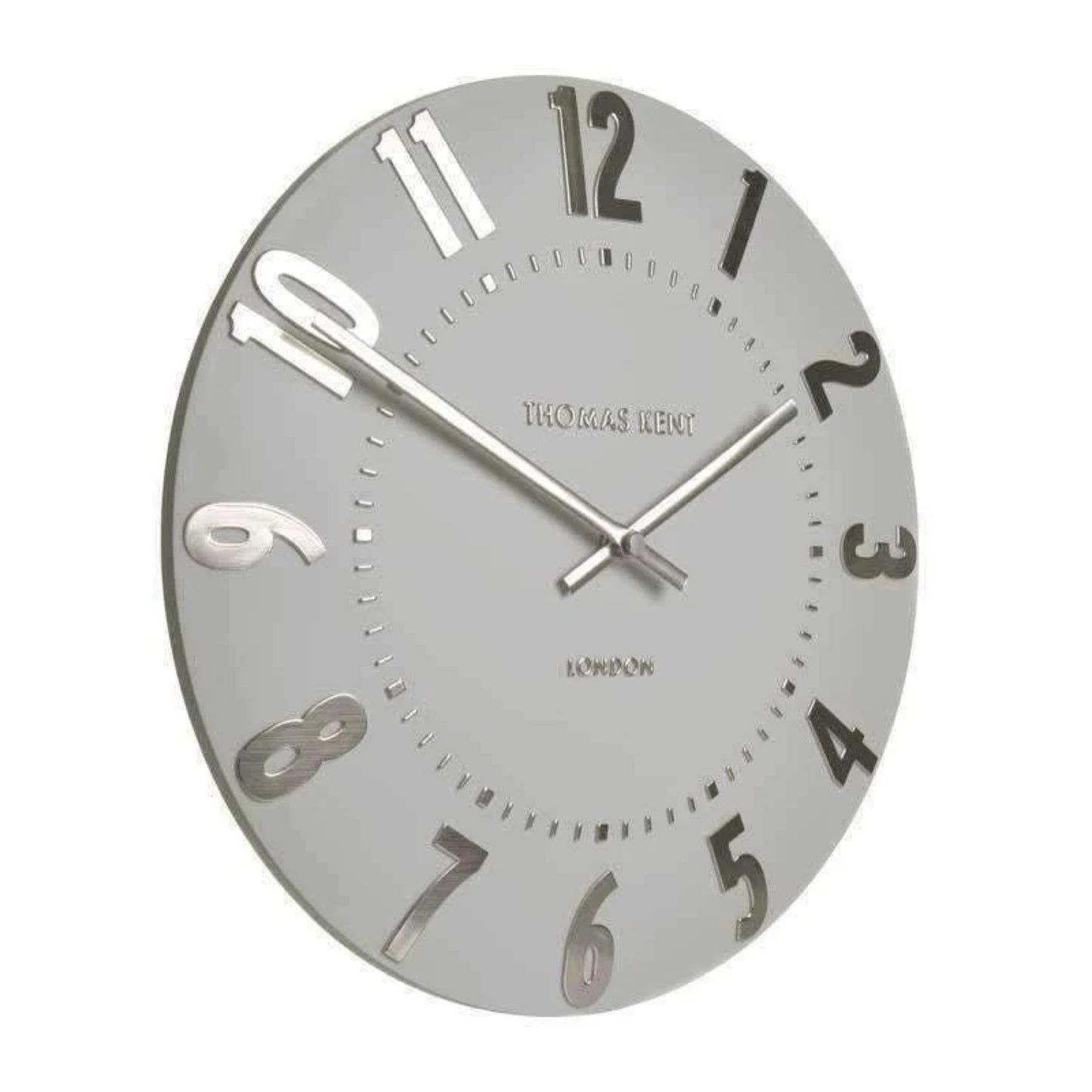 Thomas Kent 30cm Mulberry Wall Clock, Open Face - Silver Cloud
