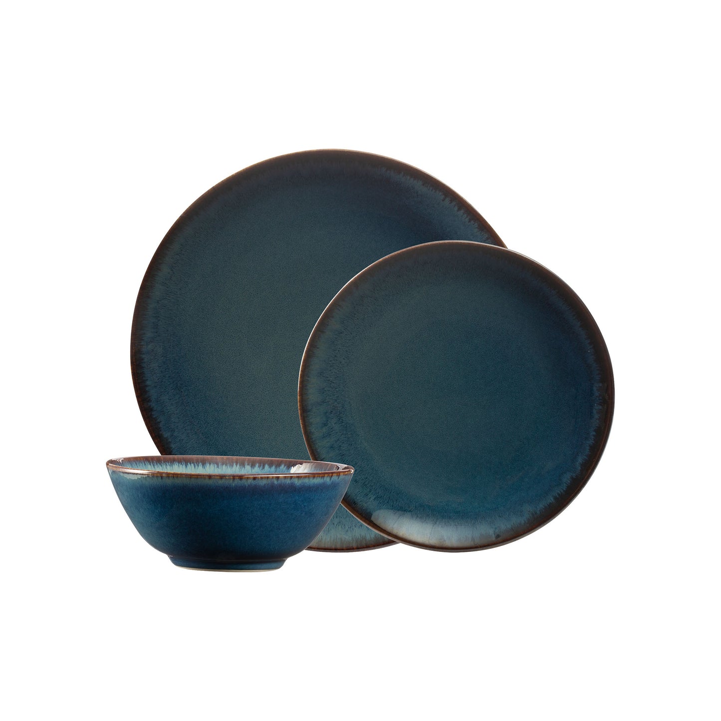 Mason Cash Reactive Glaze 12 Piece Dinner Set - Blue