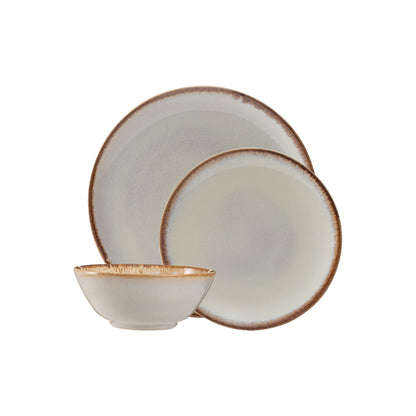 Mason Cash Reactive Glaze 12 Piece Dinner Set - Cream