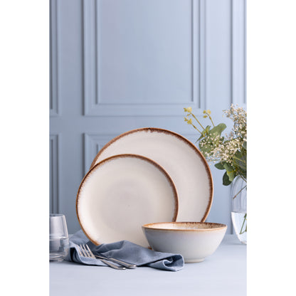 Mason Cash Reactive Glaze 12 Piece Dinner Set - Cream
