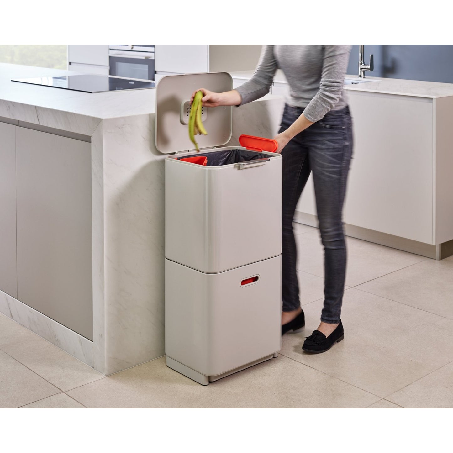 Joseph Joseph  Totem Max 60L Waste Separation Bin - Stone