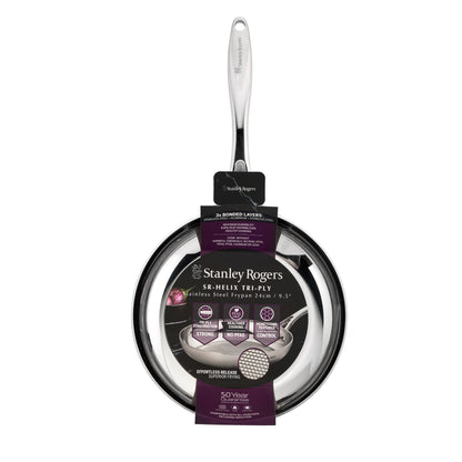 Stanley Rogers Helix 24cm Frypan - Silver