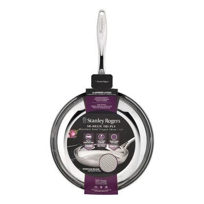 Stanley Rogers Helix 28cm Frypan - Silver