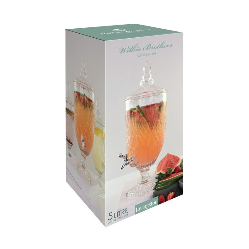 Wilkie Brothers Livingston 5L Drinks Dispenser - Clear