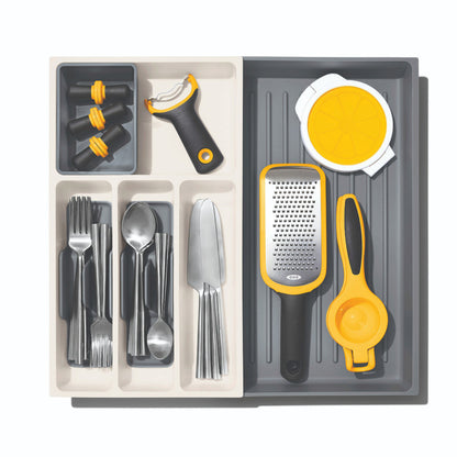 OXO Expandable Utensil Drawer Organiser - White/Grey