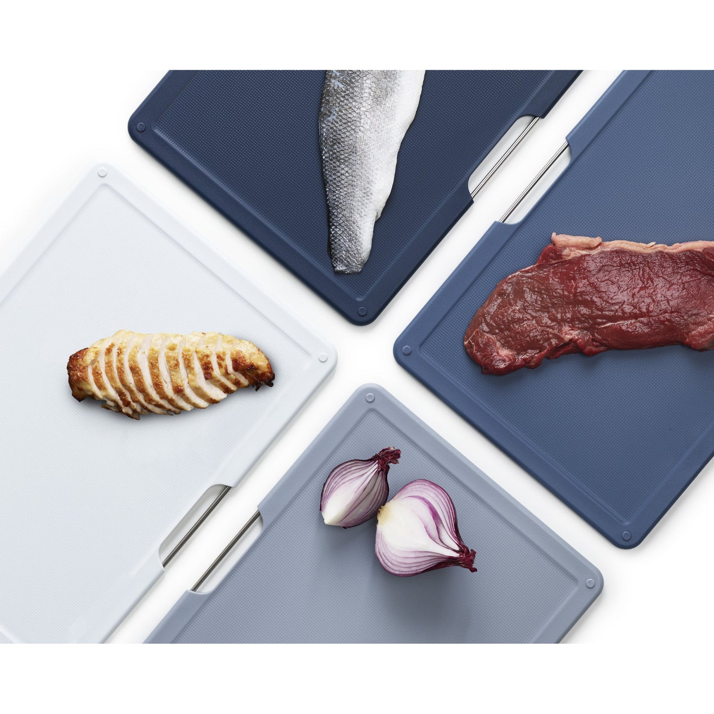 Joseph Joseph  Folio Steel 4 Piece Chopping Board Set Large - Graphite