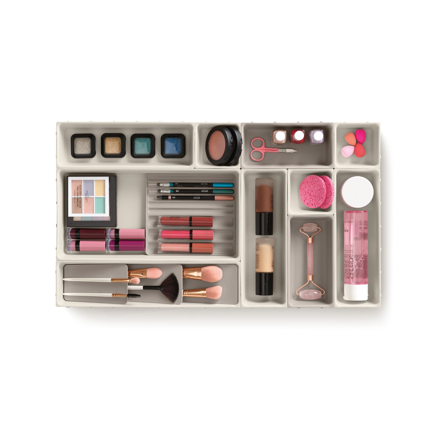 Joseph Joseph Viva 12 Piece Makeup Organiser Set - Shell