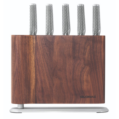 Global 79657 UKU 6 Piece Knife Block Walnut