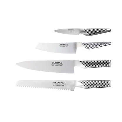 Global Hashira 5 Piece Knife Block Set - Walnut