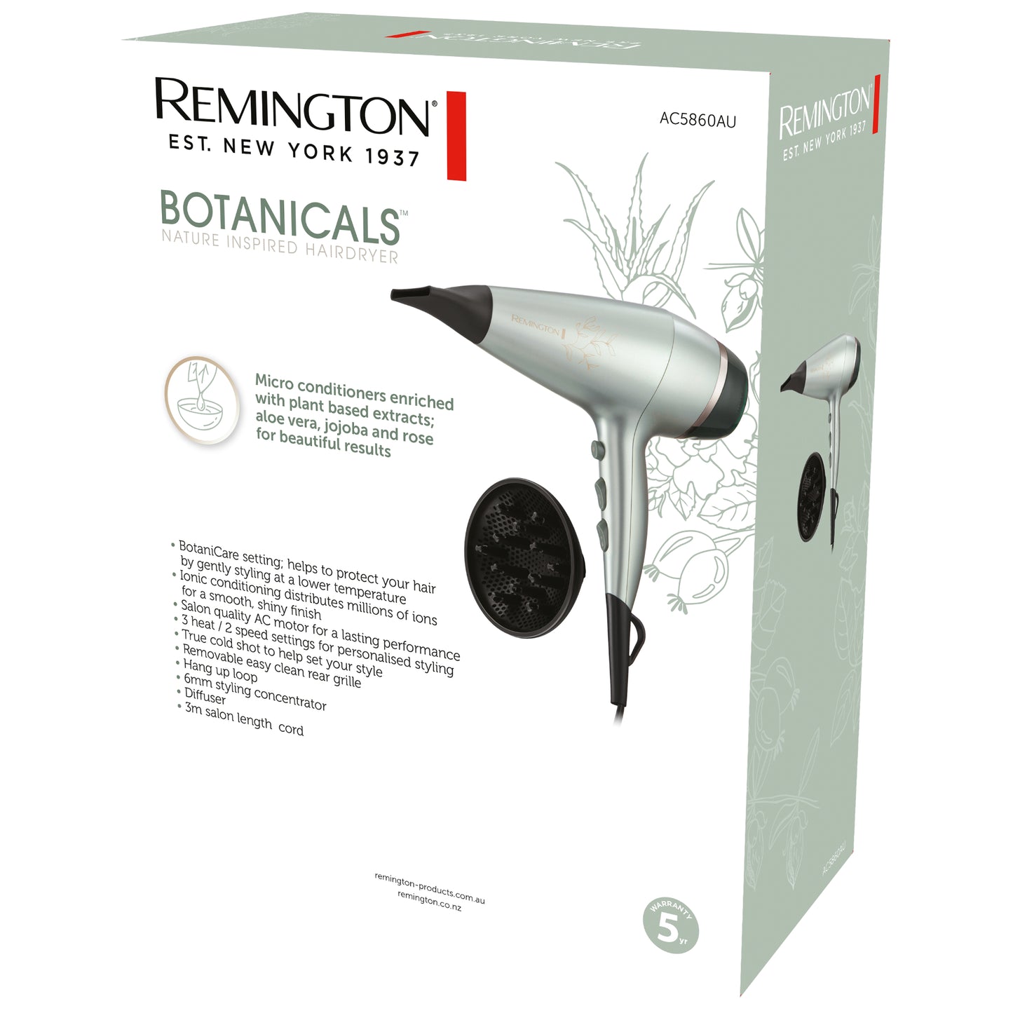 Remington Botanicals? Hairdryer - Green