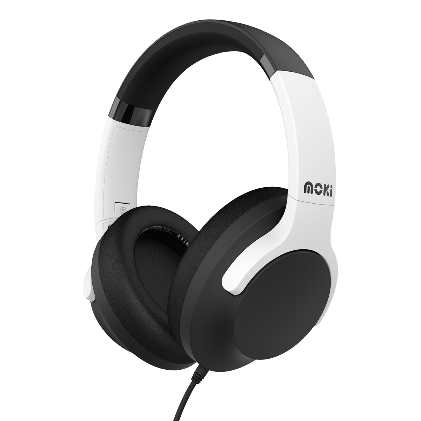 Moki Type-C Connect Headphones + Inline Microphone & Control - Black & White
