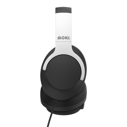 Moki Type-C Connect Headphones + Inline Microphone & Control - Black & White