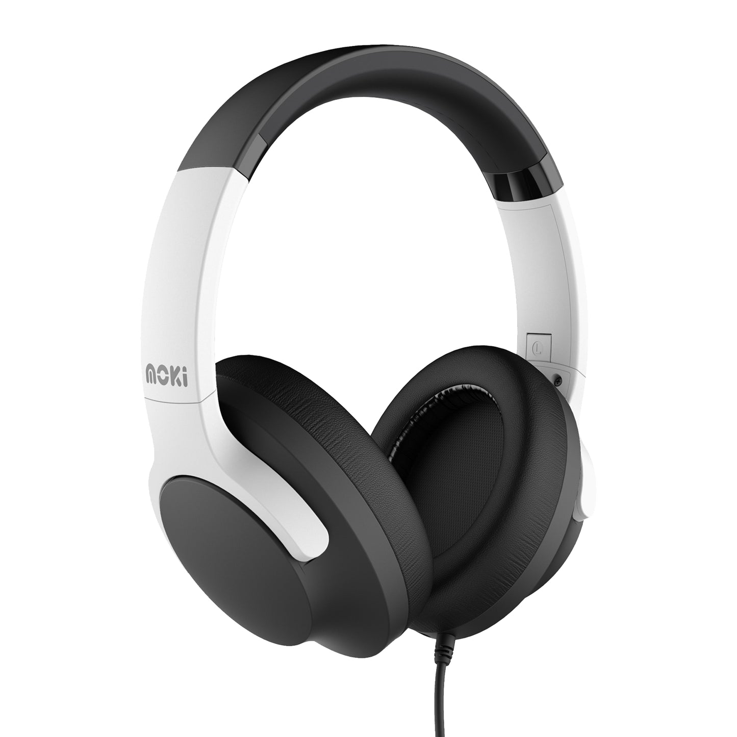 Moki Type-C Connect Headphones + Inline Microphone & Control - Black & White