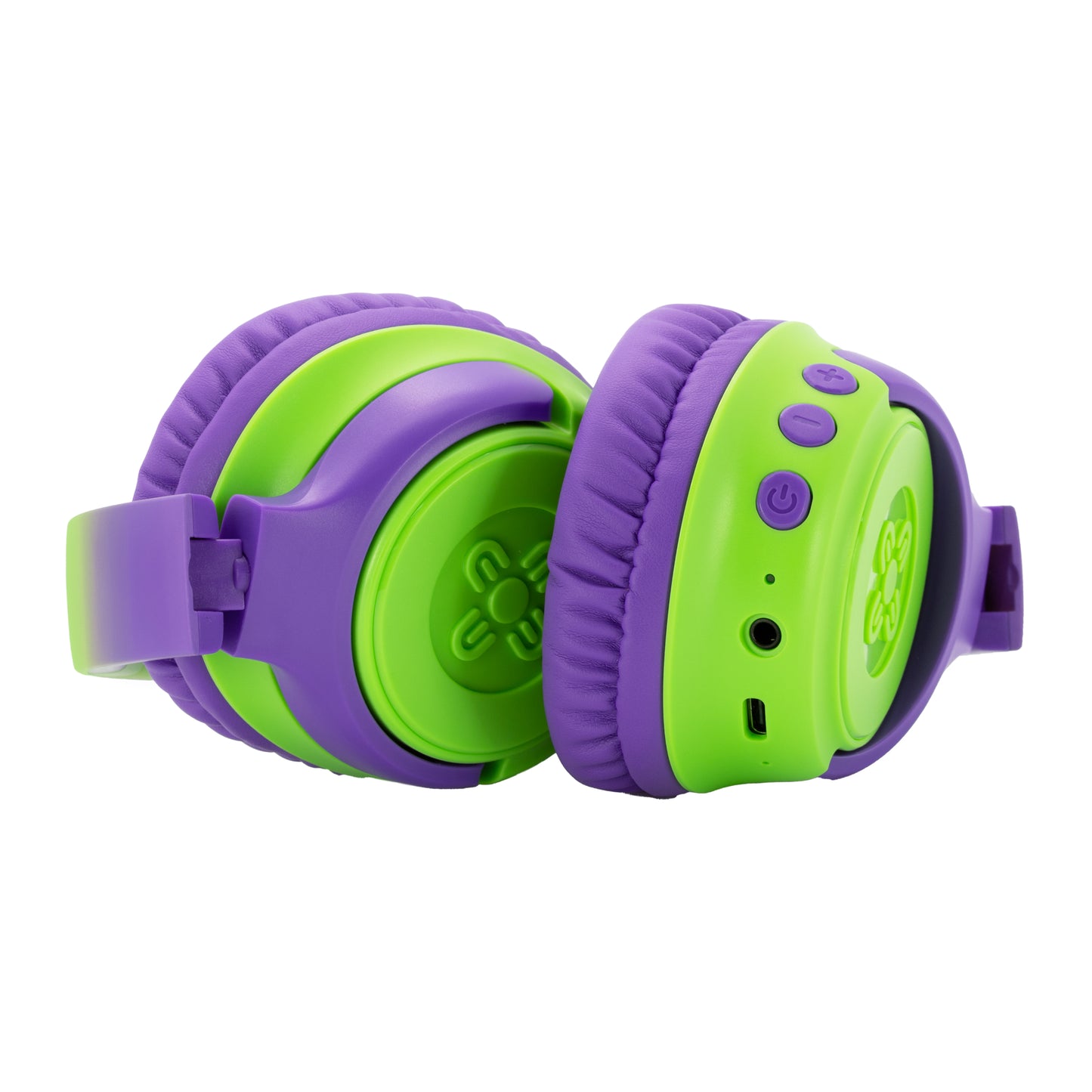 Moki Mixi Kids Volume Limited Wireless Headphones - Green/Purple