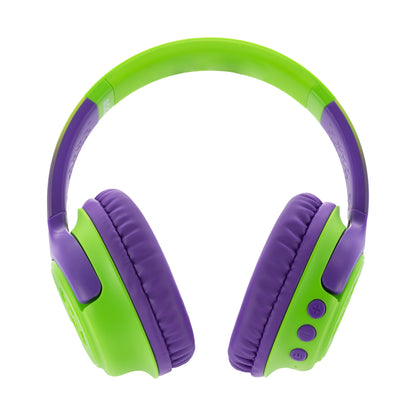 Moki Mixi Kids Volume Limited Wireless Headphones - Green/Purple