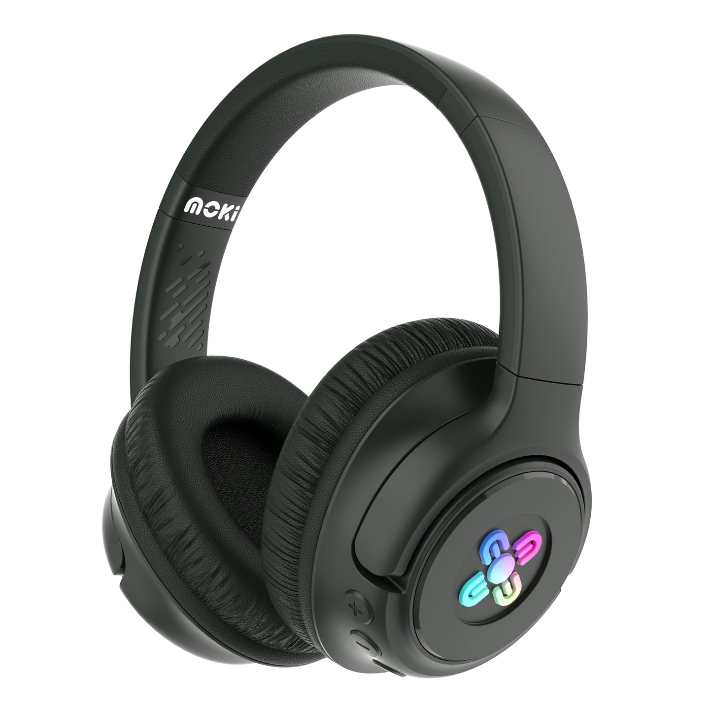 Moki Mixi LED Volume Limited Wireless Headphones - Black