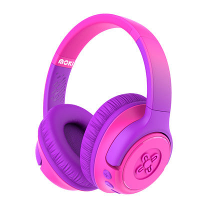 Moki Mixi Kids Volume Limited Wireless Headphones - Pink/Purple