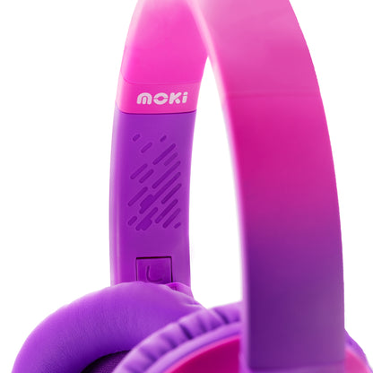 Moki Mixi Kids Volume Limited Wireless Headphones - Pink/Purple