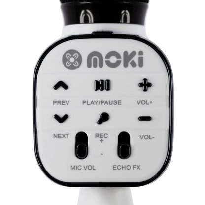 Moki Popstar Karaoke Microphone - Black & White