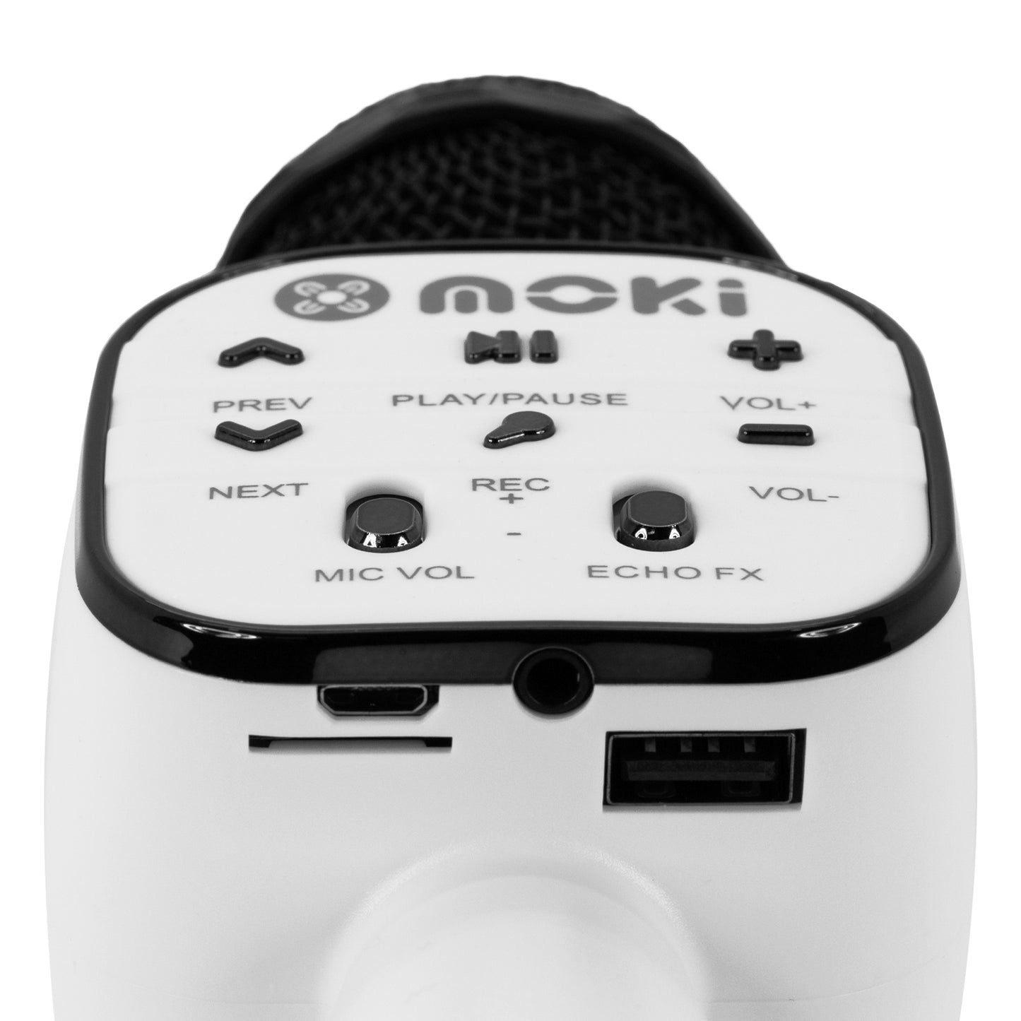 Moki Popstar Karaoke Microphone - Black & White