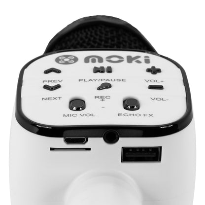 Moki Popstar Karaoke Microphone - Black & White