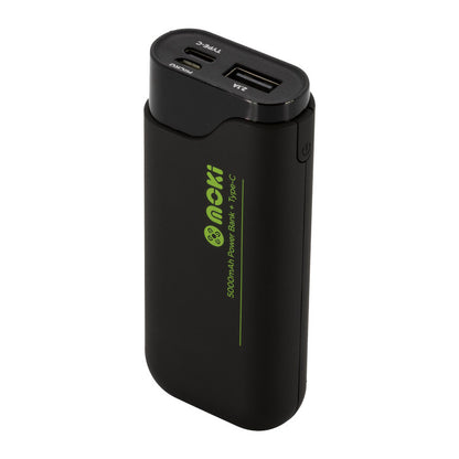 Moki PowerBank + 5000mAh (Type-C + USB) - Black