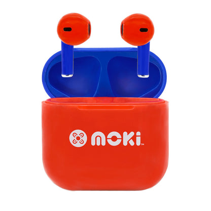 Moki MokiPods Mini TWS Earphones for Kids Volume Limited - Red/Blue