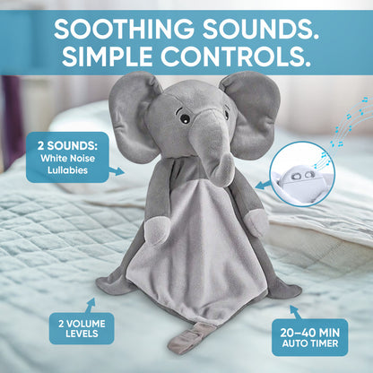 Love By Emi Elephant Musical Comforter - Grey