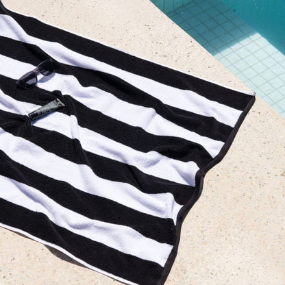 Canningvale Cotton Terry Beach Towel - Black