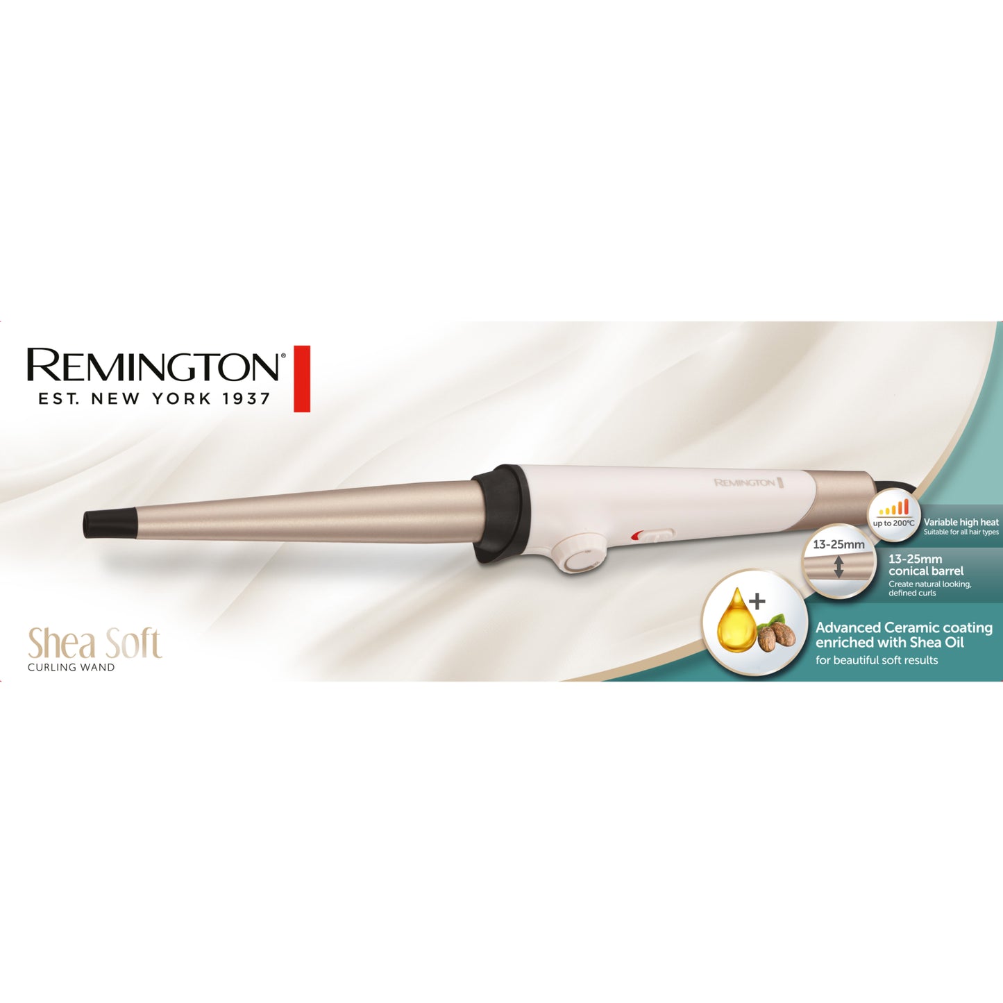 Remington Shea Soft Curling Wand - Rose Gold
