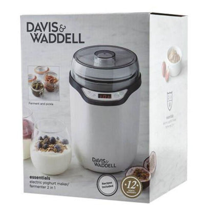 Davis & Waddell DES0186  Electric Yoghurt Maker/ Fermenter 2 in 1 White