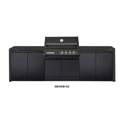 Crossray XPLor Black TCX4FL in-built Gas BBQ
