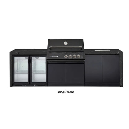 Crossray XPLor Black TCX4FL in-built Gas BBQ