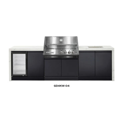 Crossray XPLor Silver TCX4FL in-built Gas BBQ