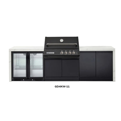 Crossray XPLor Black TCX4FL in-built Gas BBQ