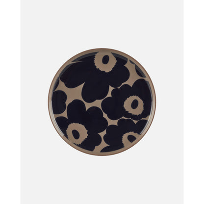 Marimekko Oiva/Unikko Brown 4 Piece Plate Set