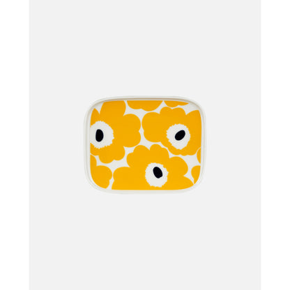 Marimekko Oiva/Unikko Yellow 4 Piece Plate Set