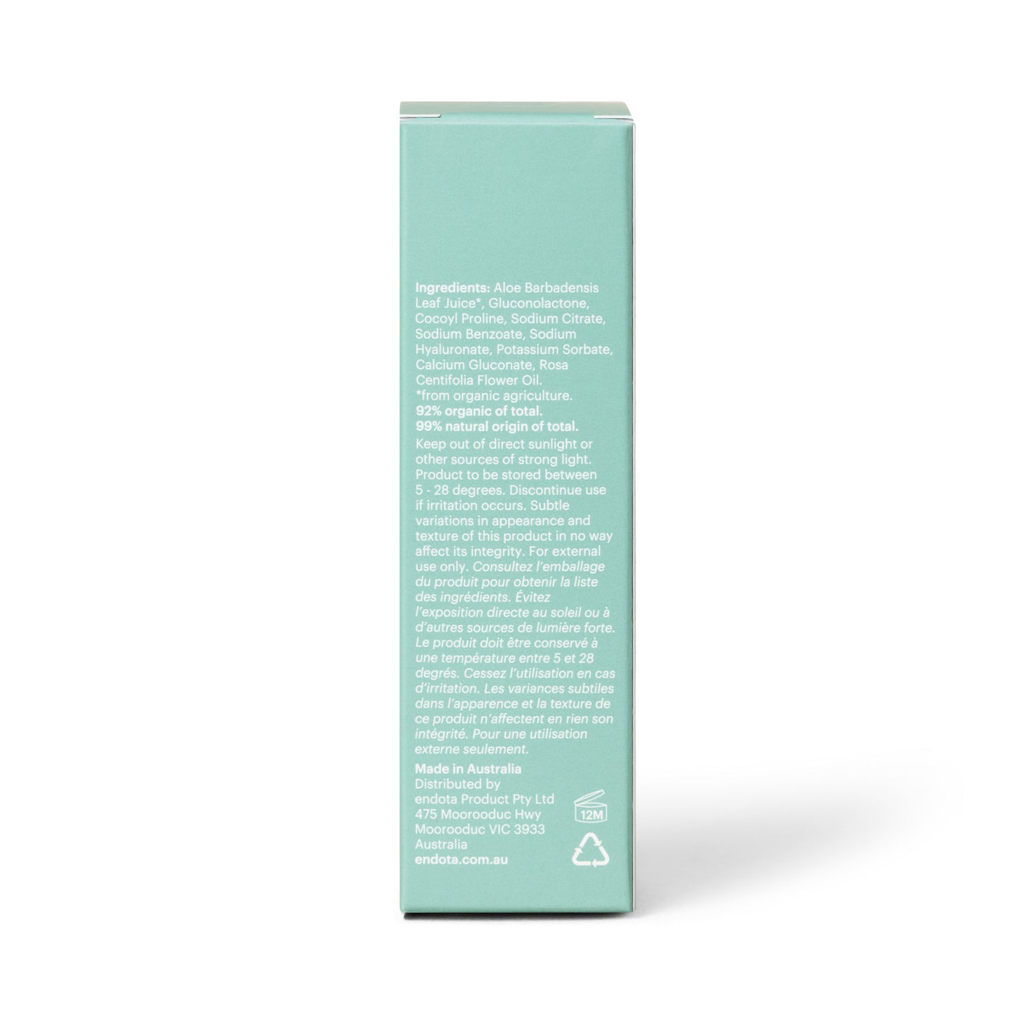Endota Hydrate Me Mist and Moisture Mask