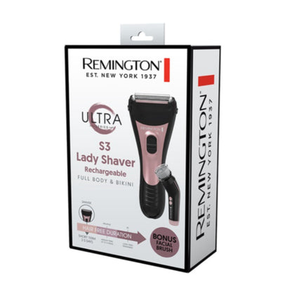 Remington Rechargeable S3 Silky Lady Shaver with Facial Brush - WF3000AU